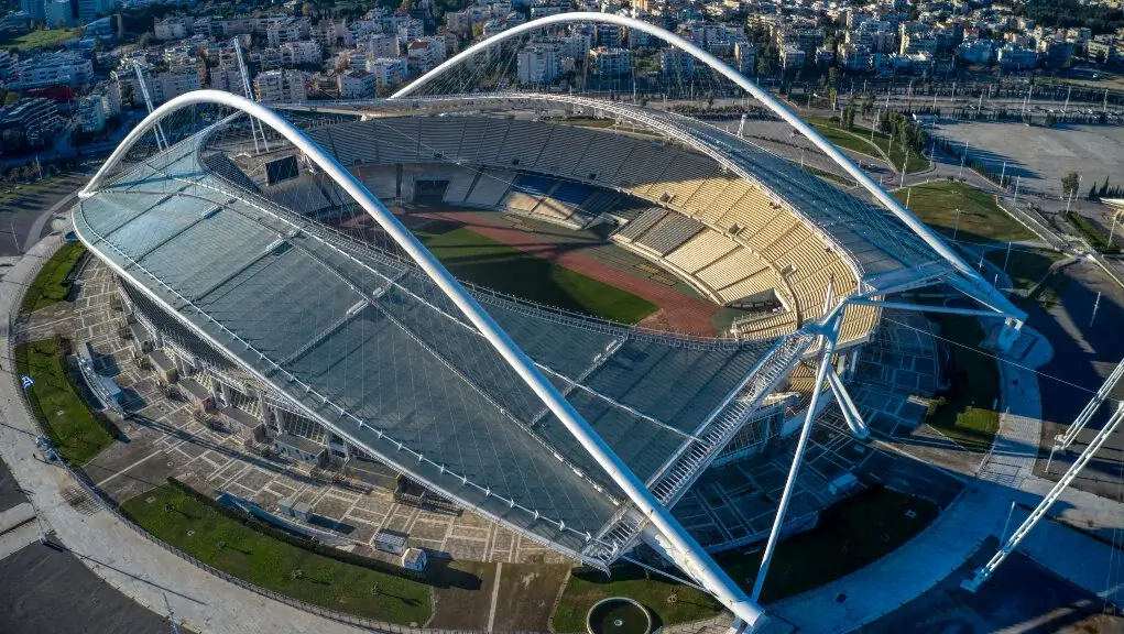 The Olympic Stadium in Athens, known as the "Spyros Louis"