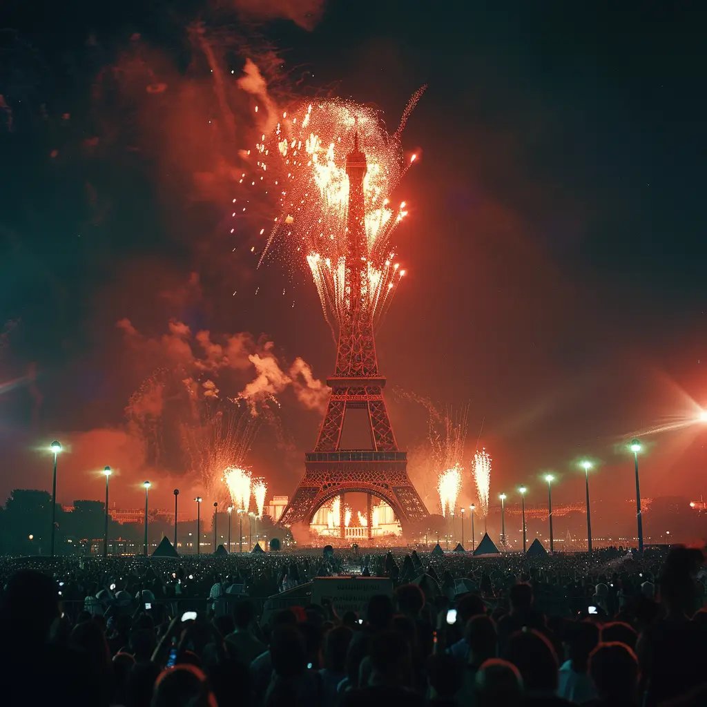 paris olympics opening ceremony fireworks